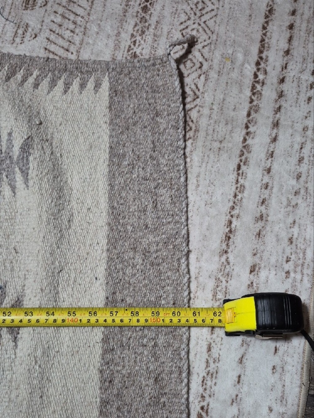 Source Unknown Neutral Geometric Door Mat/Accent Rug - Picture 2 of 3